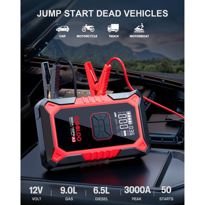 Portable Car Jump Starter 3000A